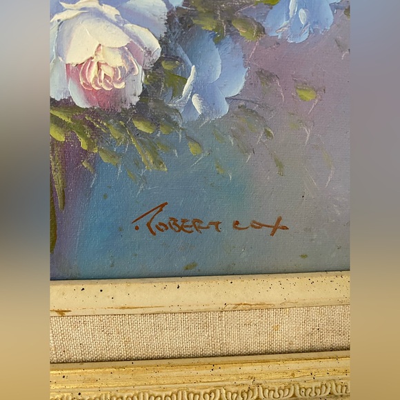 Robert Cox Floral Bouquet Art Painting in Gold Frame - Picture 2 of 7